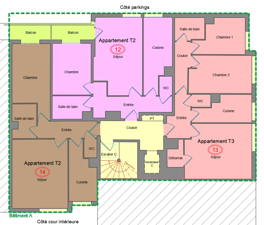 Exemple d’un plan intérieur de copropriété