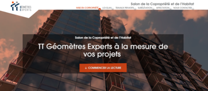 Capture d'écran de notre page spéciale dédiée au salon de la copropriété