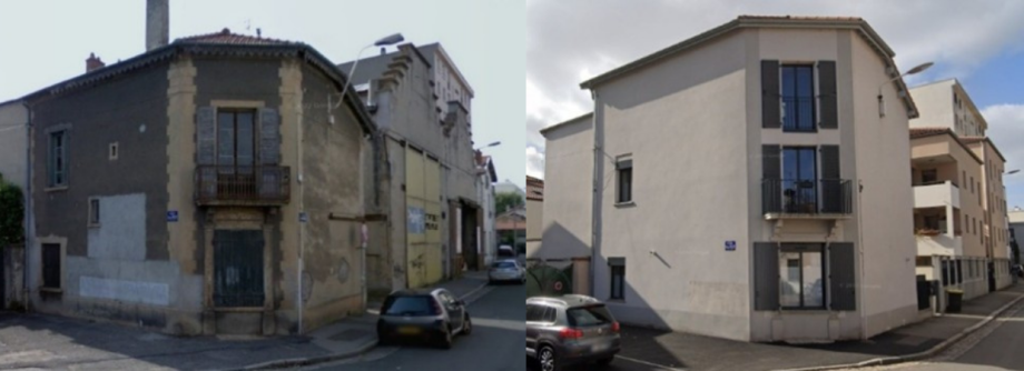 Photographie avant / après une opération de densification, Lyon 3e