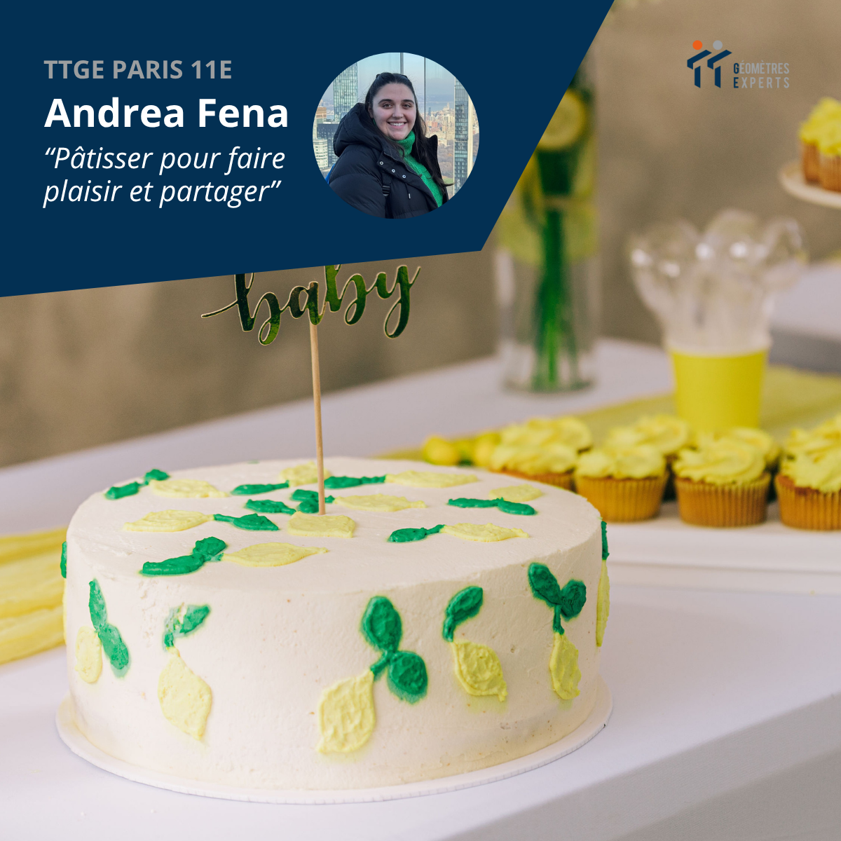 Gùteau sur le thÚme citron réalisé par Andrea Fena