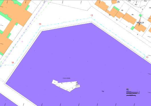 Extrait du plan des
réseaux de la butte de Montbauron